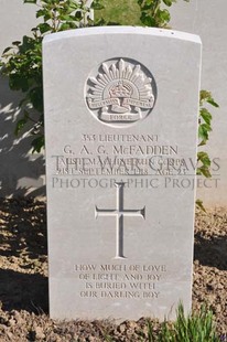 MONT HUON MILITARY CEMETERY, LE TREPORT - McFADDEN, GEORGE ADAM GORDON