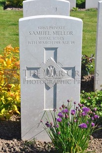 MONT HUON MILITARY CEMETERY, LE TREPORT - MELLOR, SAMUEL