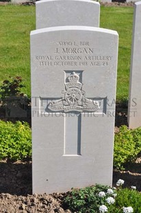 MONT HUON MILITARY CEMETERY, LE TREPORT - MORGAN, JOHN