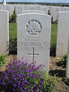 MONT HUON MILITARY CEMETERY, LE TREPORT - MULLINS, MELVILLE ERNEST