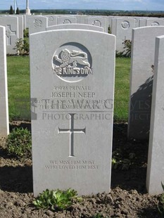 MONT HUON MILITARY CEMETERY, LE TREPORT - NEEP, JOSEPH