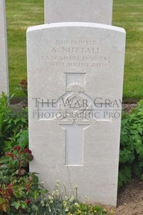 MONT HUON MILITARY CEMETERY, LE TREPORT - NUTTALL, A