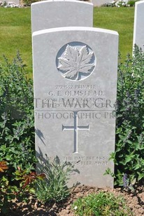 MONT HUON MILITARY CEMETERY, LE TREPORT - OLMSTEAD, GEORGE EDWIN