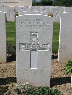 MONT HUON MILITARY CEMETERY, LE TREPORT - OXSPRING, STANLEY