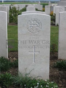 MONT HUON MILITARY CEMETERY, LE TREPORT - PAGE, FREDERICK