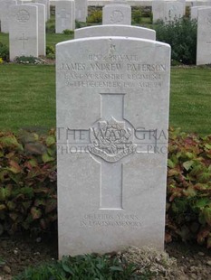 MONT HUON MILITARY CEMETERY, LE TREPORT - PATERSON, JAMES ANDREW