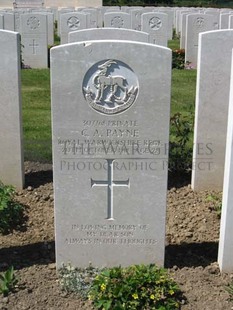 MONT HUON MILITARY CEMETERY, LE TREPORT - PAYNE, CHARLES AUSTIN