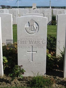 MONT HUON MILITARY CEMETERY, LE TREPORT - PEACOCK, AUGUSTUS