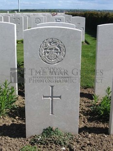 MONT HUON MILITARY CEMETERY, LE TREPORT - PELLOW, WILLIAM B.