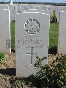 MONT HUON MILITARY CEMETERY, LE TREPORT - PERHAM, THOMAS GEORGE