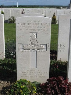 MONT HUON MILITARY CEMETERY, LE TREPORT - QUILLINAN, AUGUSTUS JOHN