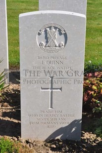 MONT HUON MILITARY CEMETERY, LE TREPORT - QUINN, JAMES