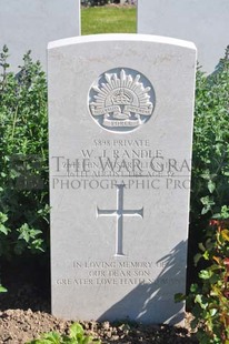 MONT HUON MILITARY CEMETERY, LE TREPORT - RANDLE, WILLIAM JAMES