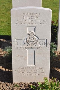 MONT HUON MILITARY CEMETERY, LE TREPORT - READ, HARRY FITZWALTER