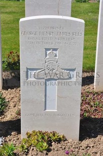 MONT HUON MILITARY CEMETERY, LE TREPORT - REES, GEORGE HENRY JAMES