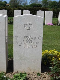 MONT HUON MILITARY CEMETERY, LE TREPORT - RIEGER, JOSEF