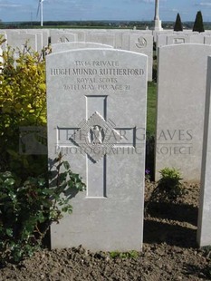 MONT HUON MILITARY CEMETERY, LE TREPORT - RUTHERFORD, HUGH MUNRO