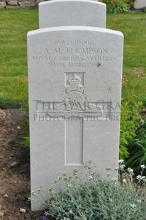 MONT HUON MILITARY CEMETERY, LE TREPORT - THOMPSON, A M