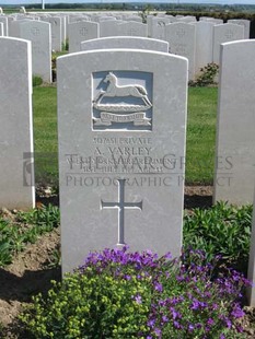 MONT HUON MILITARY CEMETERY, LE TREPORT - VARLEY, ARTHUR