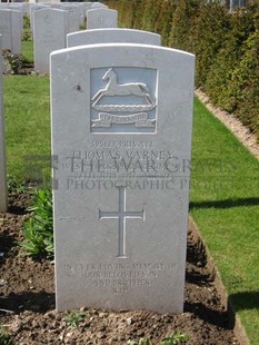 MONT HUON MILITARY CEMETERY, LE TREPORT - VARNEY, THOMAS