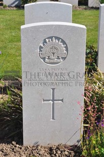 MONT HUON MILITARY CEMETERY, LE TREPORT - WALLER, JAMES DAVID