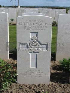 MONT HUON MILITARY CEMETERY, LE TREPORT - WATERSON, FREDERICK ERNEST