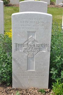 MONT HUON MILITARY CEMETERY, LE TREPORT - WATSON, JOHN