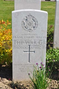 MONT HUON MILITARY CEMETERY, LE TREPORT - WATTS, FRANK LOWRY