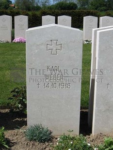 MONT HUON MILITARY CEMETERY, LE TREPORT - WEBER, KARL