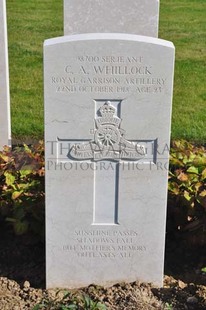 MONT HUON MILITARY CEMETERY, LE TREPORT - WHILLOCK, CLEMENT ARNOLD