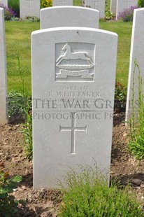 MONT HUON MILITARY CEMETERY, LE TREPORT - WHITTAKER, T