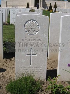 MONT HUON MILITARY CEMETERY, LE TREPORT - WILKINSON, BERT