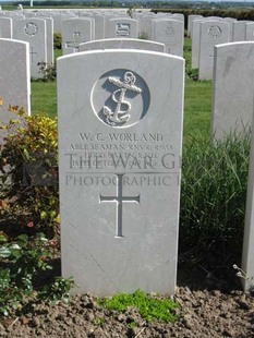 MONT HUON MILITARY CEMETERY, LE TREPORT - WORLAND, WILLIAM CHARLES