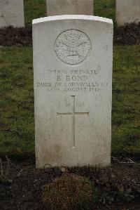 Delville Wood Cemetery Longueval - Bond, B