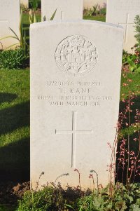 Grand-Seraucourt British Cemetery - Kane, T