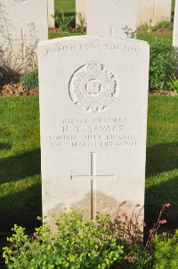 Grand-Seraucourt British Cemetery - Savage, Harold Thomas