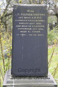 Sheffield (Burngreave) Cemetery - Simpson, Stephen