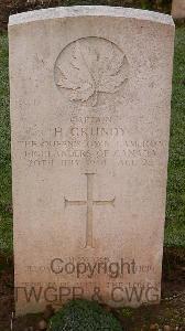 Bretteville Sur Laize Canadian War Cemetery - Grundy, Howard