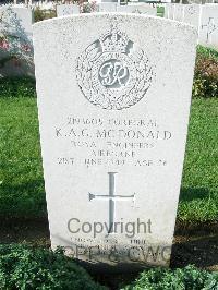 Ranville War Cemetery - McDonald, Kenneth Albert George