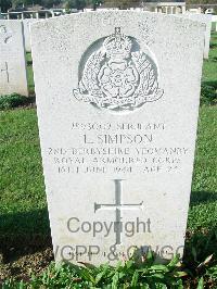 Ranville War Cemetery - Simpson, Leonard